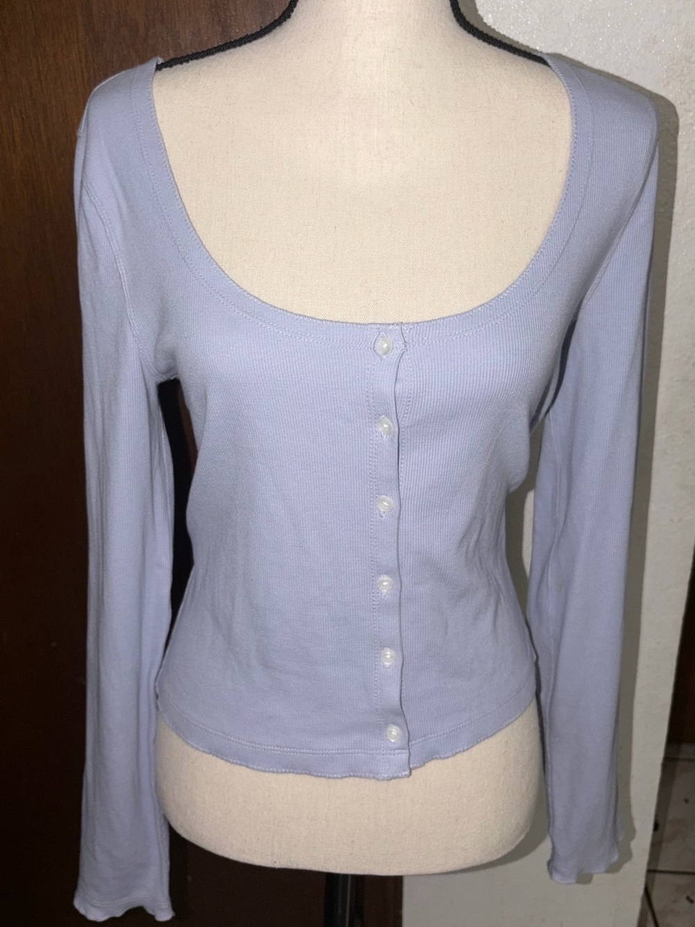 cropped cardigan from j. crew in light blue